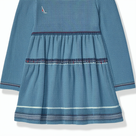 Nautica Girls' Long Sleeve Dress