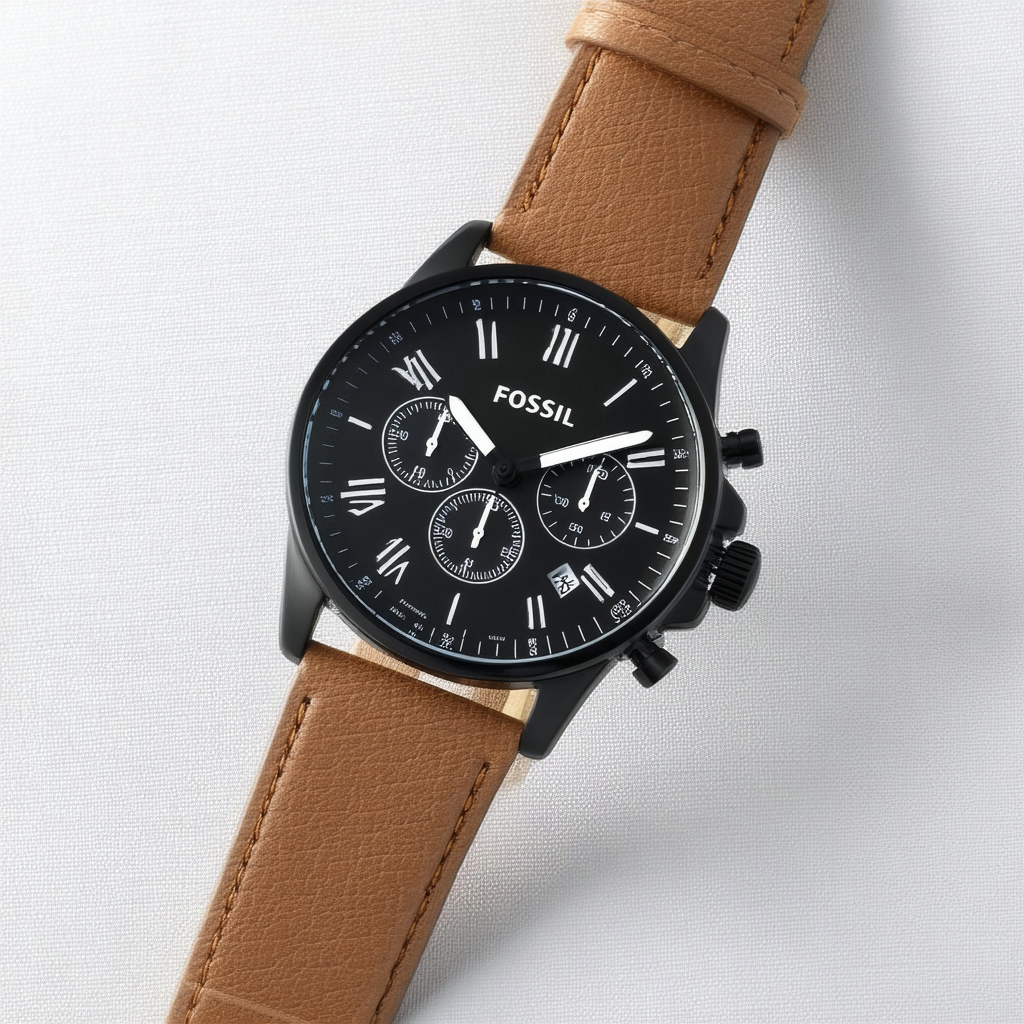 Fossil Men's FS5059 Grant Analog Display Analog Quartz Black Watch