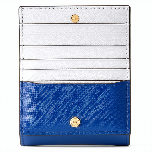 Michael Kors Women's 32H4GFTF3L Fulton Tri-Fold Snap Wallet Blue