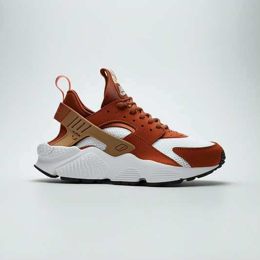 Nike Women's Air Huarache Run PRM TXT, Elemental Gold / Metallic Red Bronze, 7