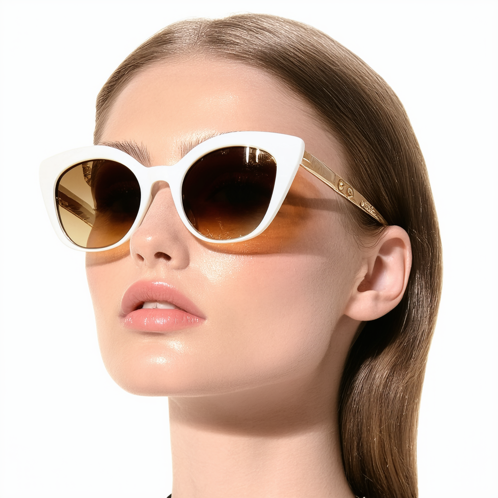 Michael Kors MK5004 10166E 59 Chelsea Sunglasses, White/Gold Fade