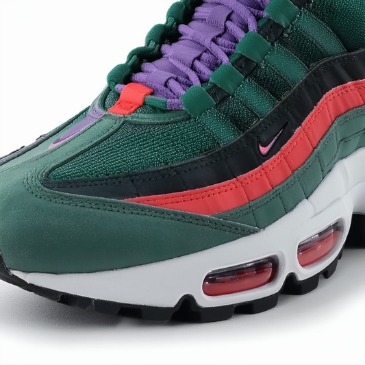 Nike air Max '95 Green/Cave Purple/Crimson 609048-500 (Size: 12)