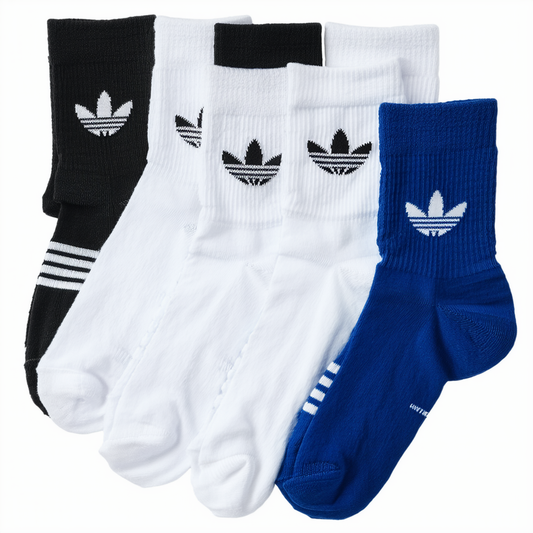 ADIDAS 6 Pack Originals Trefoil Kids Crew Socks