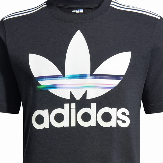 adidas Originals Men's Multi Color Floating Trefoil T-Shirt