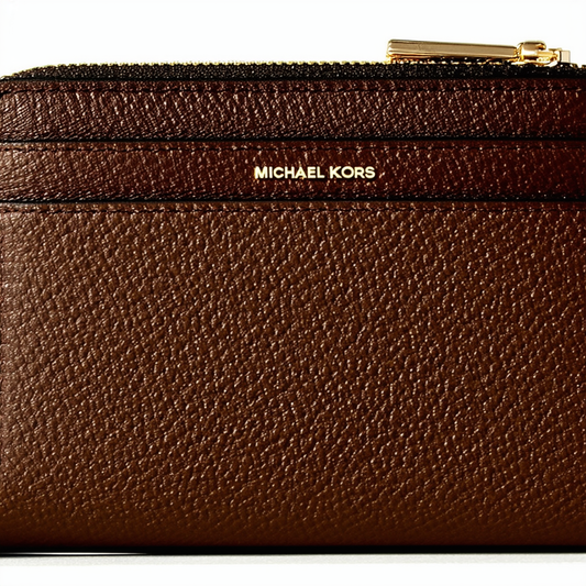Michael Kors Jet Set Travel Zip Around Card Case Wallet Brown MK Merlot