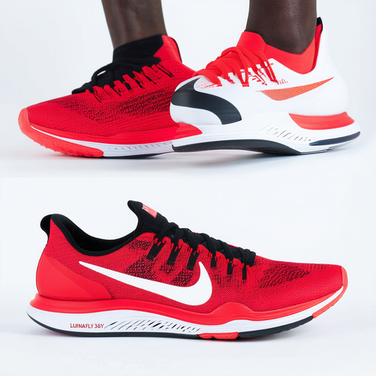 NIKE Mens Lunarfly360 Qs Challenge Red/White-Black 629482-601