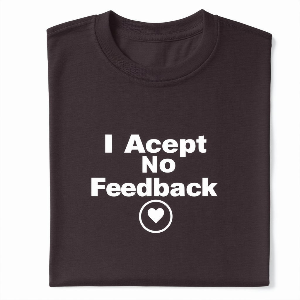 CafePress I Accept No Feedback Dark T Shirt Graphic Shirt