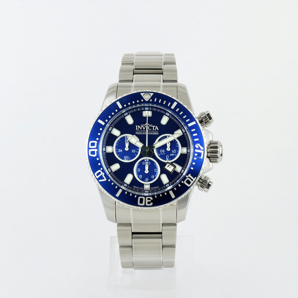 Invicta Men's 80038 Pro Diver Chronograph Blue Dial Stainless Steel Watch