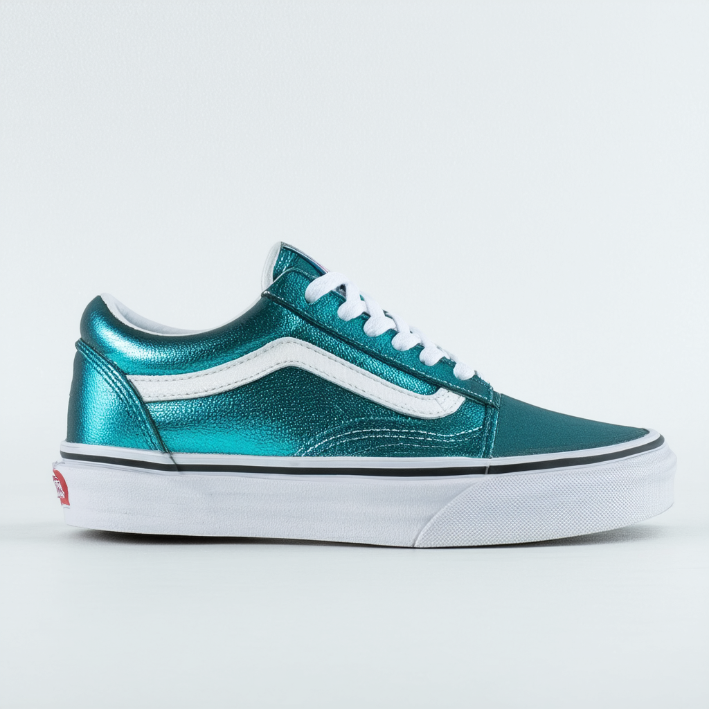 Vans Unisex Old Skool (Mono Metallic) Reflecting Pond VN0A38G1QKD Mens Size