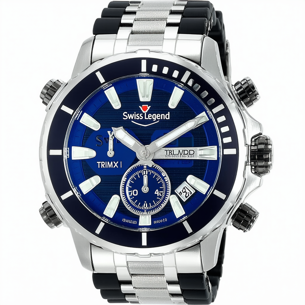 Swiss Legend Men's 'Trimix Diver' Swiss Quartz Stainless Steel Casual Watch (Model: 13842-RG-01)