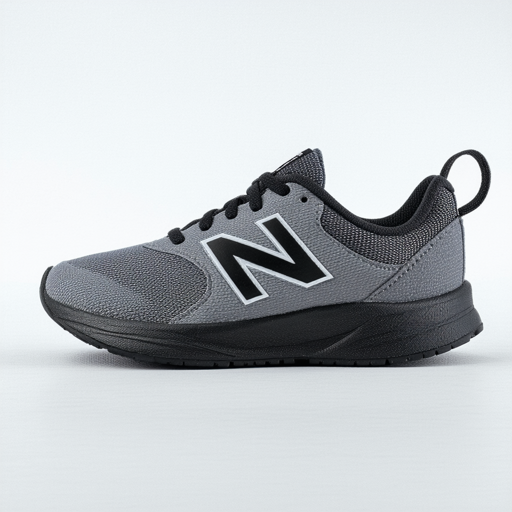 New Balance Kid's Arishi V1 Running Shoe, Grey/Black, 1.5 Wide US Little Kid