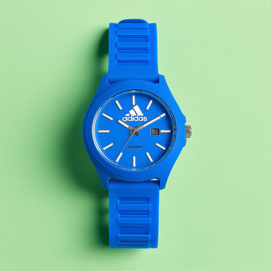 Adidas Duramo Performance Blue Digital Dial Blue Silicone Rubber Unisex Watch