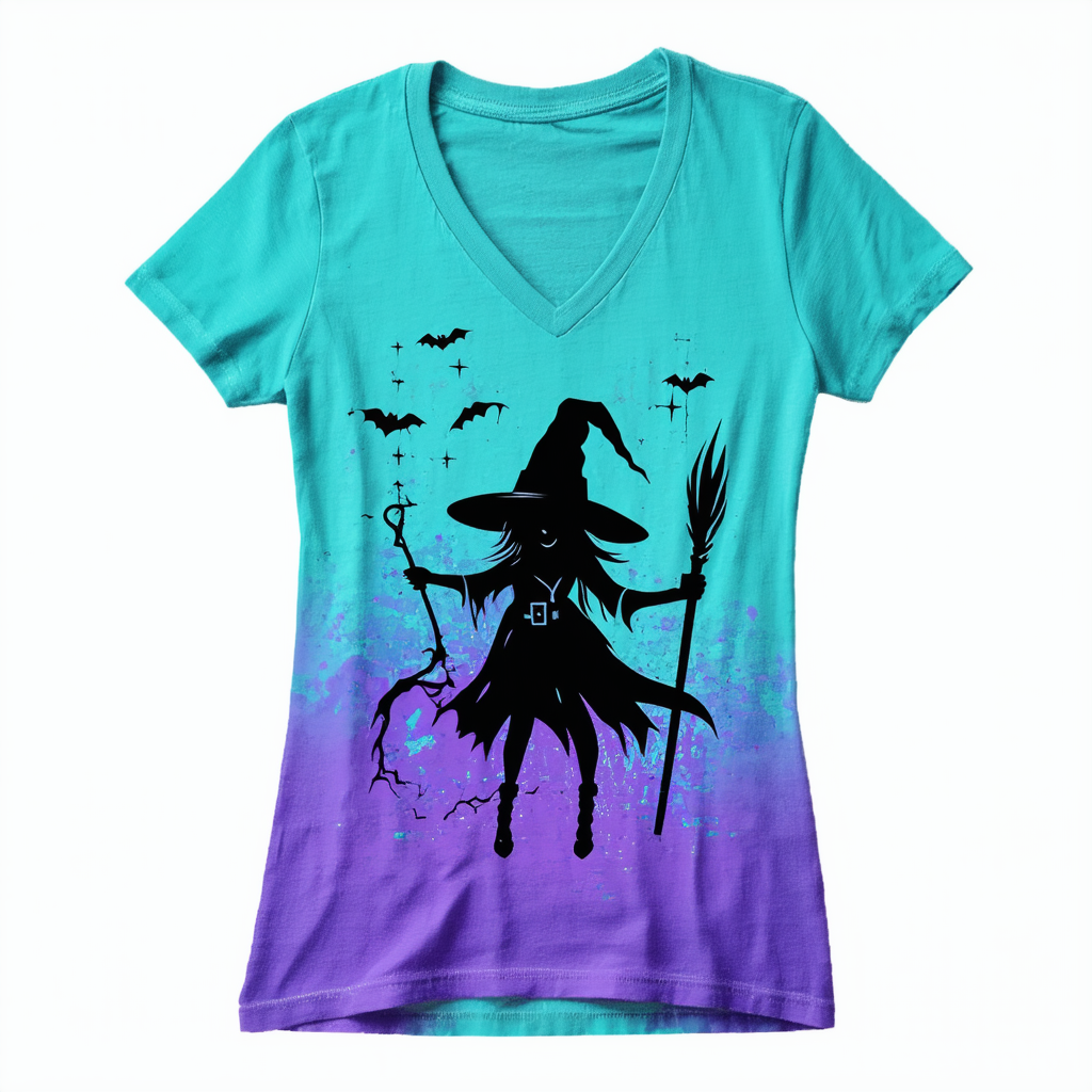 Threadrock Women's Bad Witch V-Neck T-Shirt