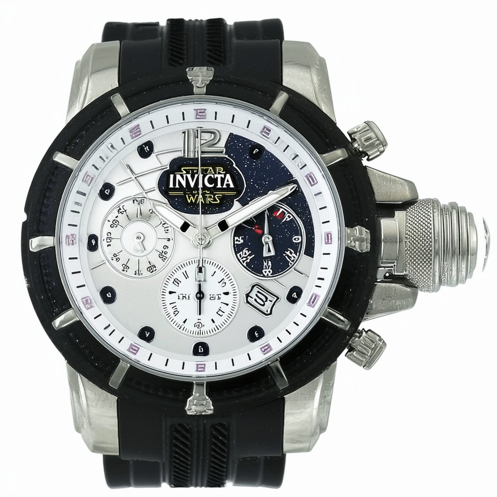 Invicta Men's 35360 Star Wars Quartz Multifunction Antique Silver, White, Black, Gunmetal Dial Watch
