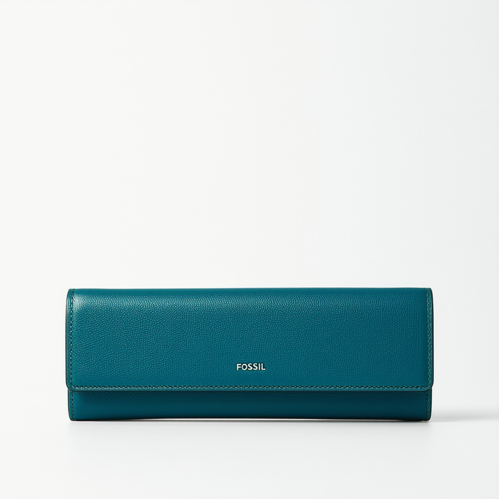 Fossil Explorer Flap Clutch Sl3246468 Color: Teal Wallet