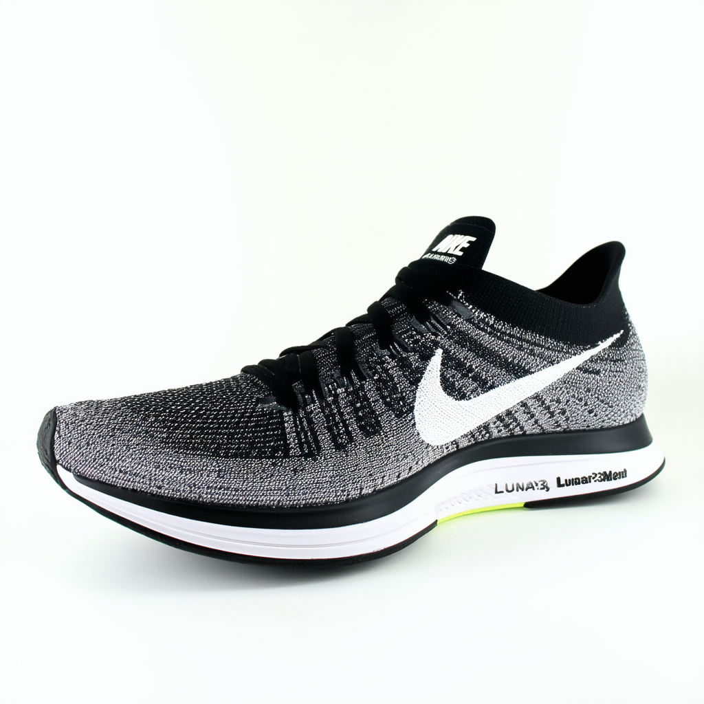 Nike Flyknit Lunar3 Men's Sneaker (9.5 D(M) US, Black/White)