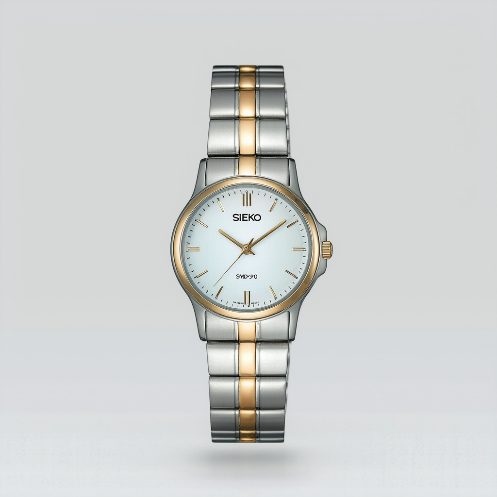 Sieko Women's SYMD90 Two Tone Stainless Steel Analog with White Dial Watch