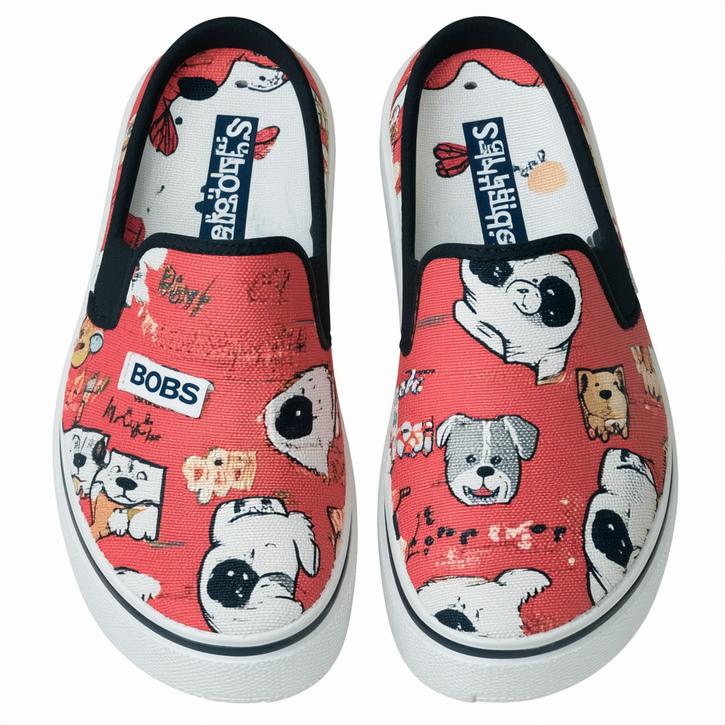 Skechers BOBS Women's BOBS Beach Bingo-Woof Pack Platform, Multi, 11 M US