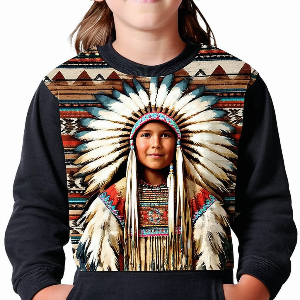 The Mountain Kids' Big Mymountain Indian Collage Apparel