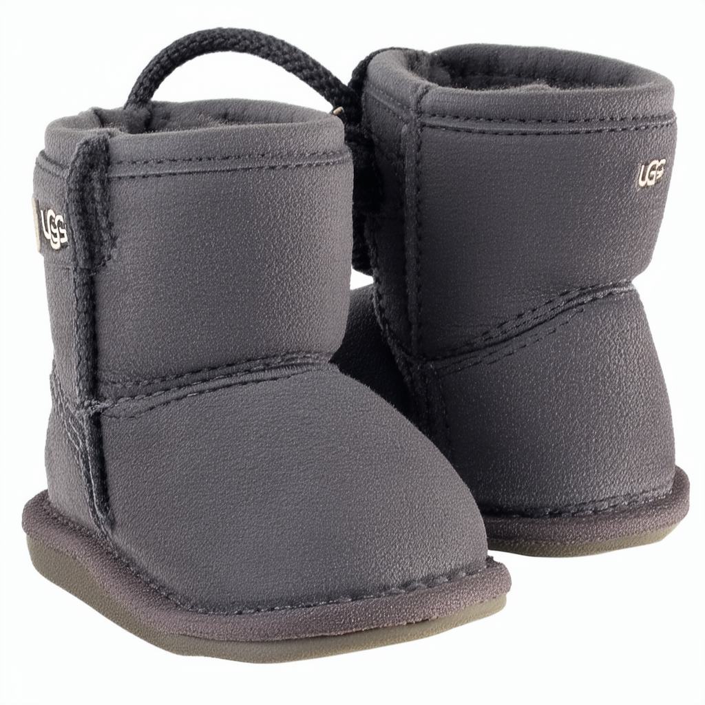 UGG Unisex Bixbee Bootie (Infant/Toddler), Charcoal, 0/1 (0-6 Months) M