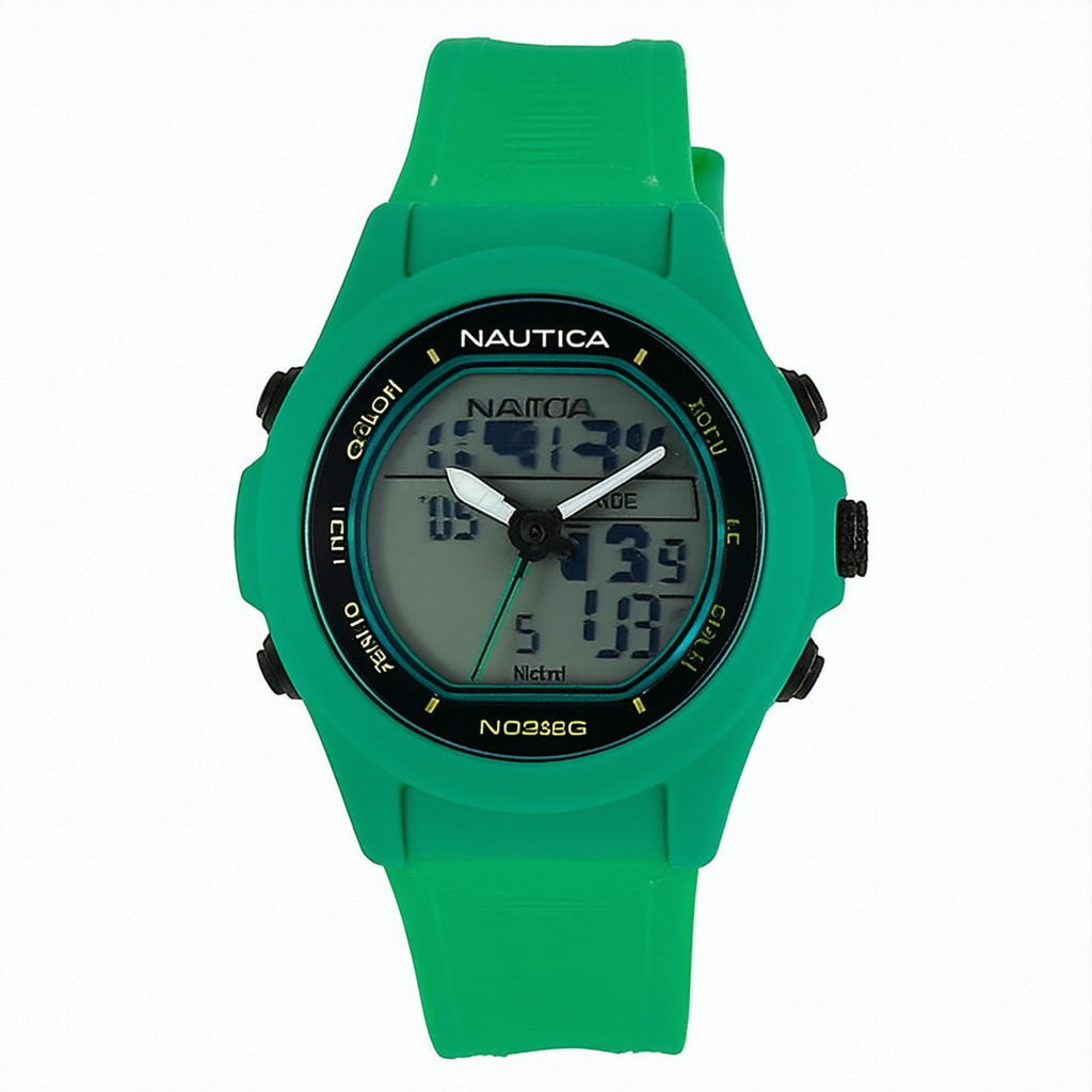 Nautica Unisex N09926G NSR 100 Green Digital Watch