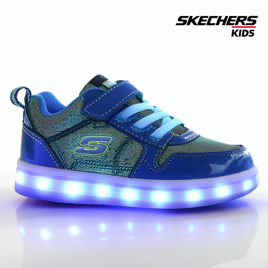 Skechers Kids 90401N Terminal - Depot Super Light-Up Sneaker