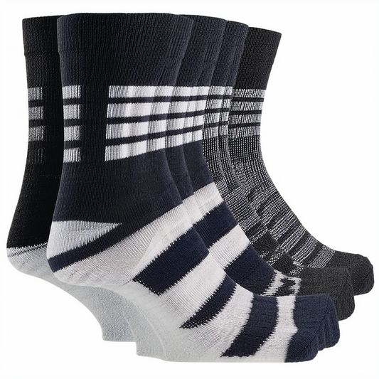 adidas Kids-Boy's/Girl's Cushioned Angle Stripe Quarter Socks (6-Pair)