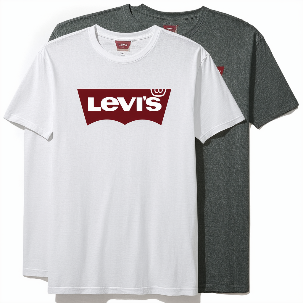 Levi's Mens Pack Of 2 Short-Sleeved Round Neck T-Shirts