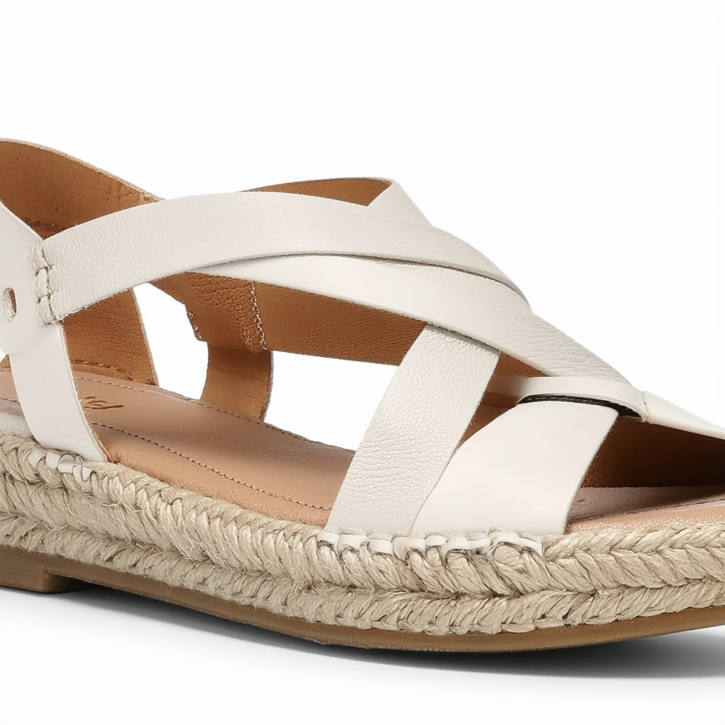 Clarks Womens Kimmei Cross Leather Strappy Espadrilles