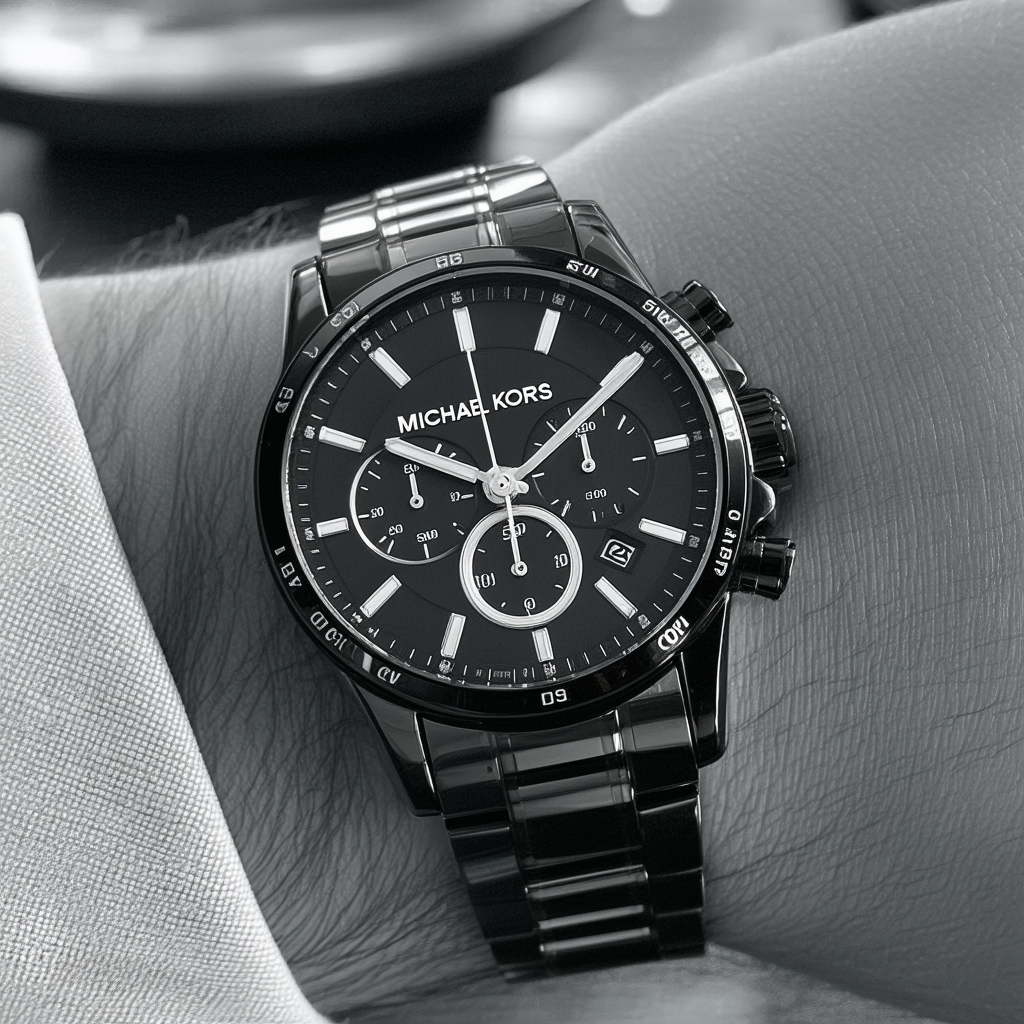 Michael Kors Watches Michael Kors Men's Steel Black Chronograph Sport