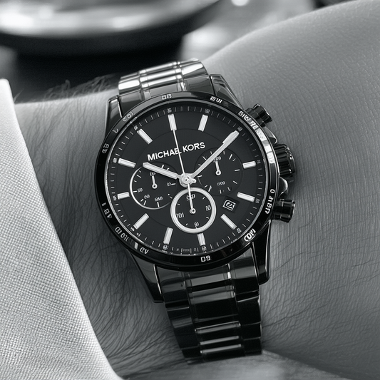 Michael Kors Watches Michael Kors Men's Steel Black Chronograph Sport