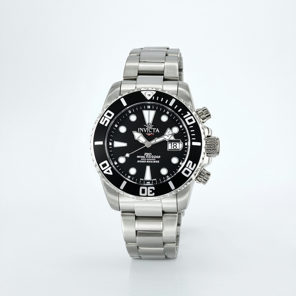 Invicta Men's 80046 Pro Diver Analog Display Swiss Quartz Silver Watch