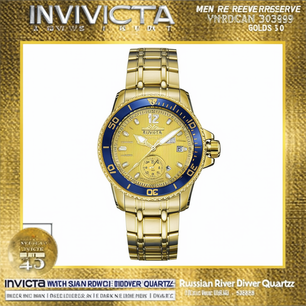 Invicta Men's Reserve Russian Diver Quartz Watch, Gold, 30839