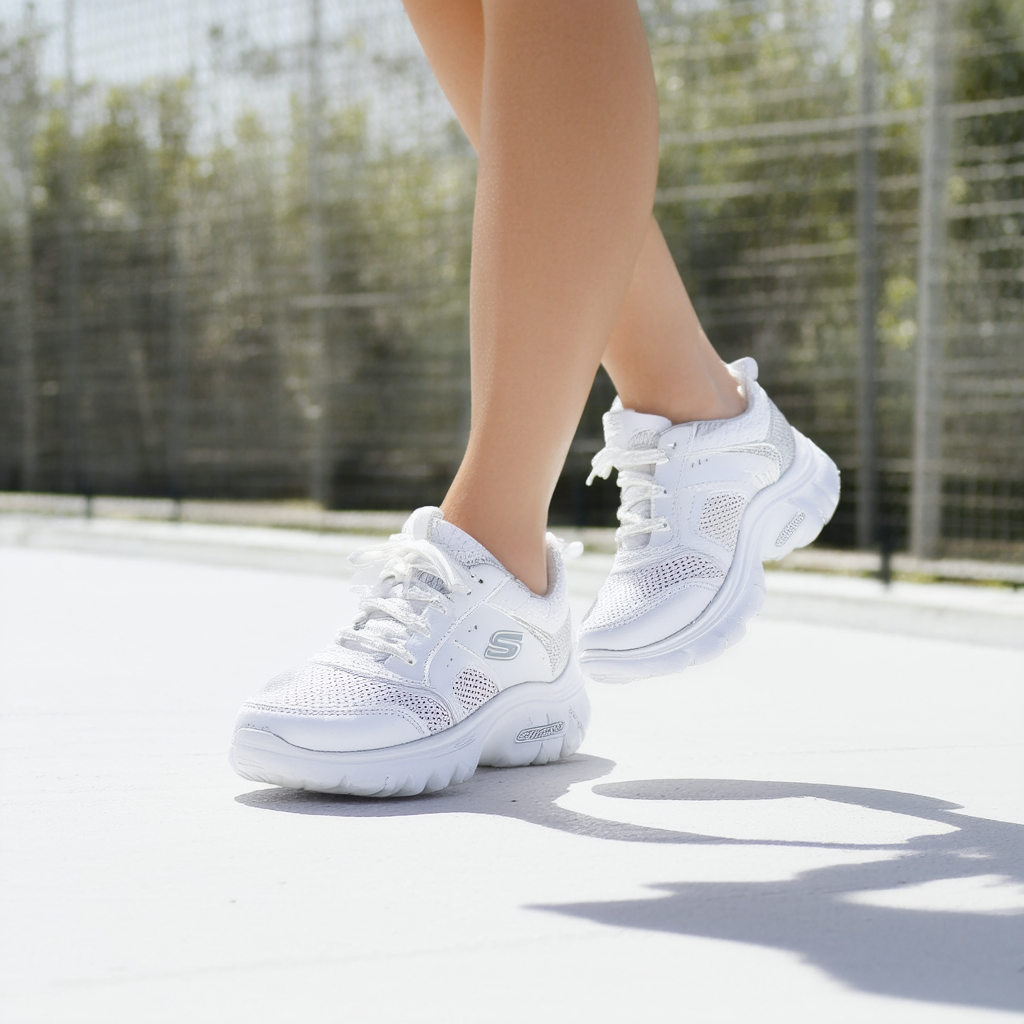 Skechers womens Gratis - Going Places Fashion Sneaker, White, 8 Wide US