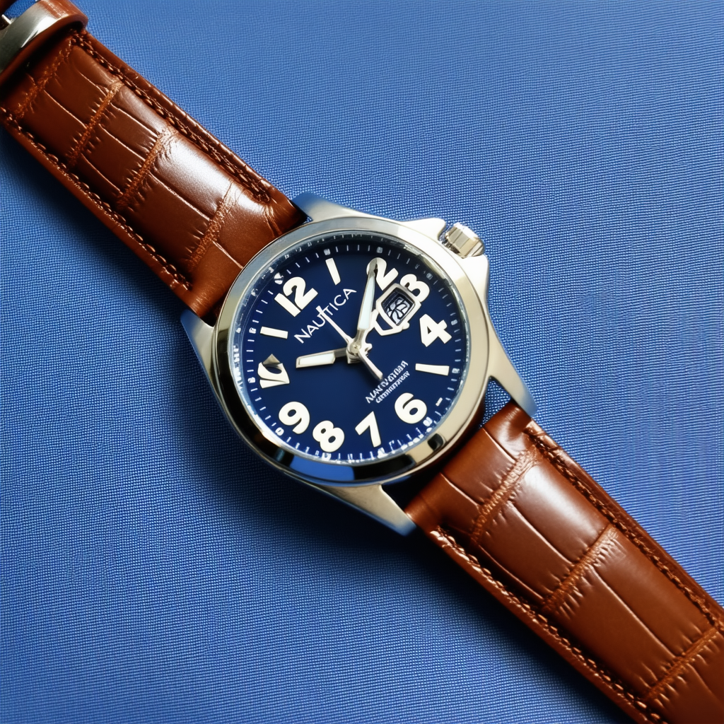 Nautica Women's N13007M NCT 500 Date Brown Leather Watch