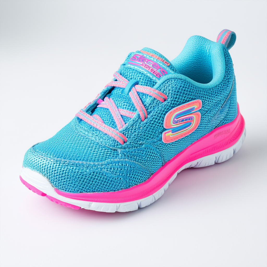 Skechers Girls Skech Appeal - Blue Neon Pink