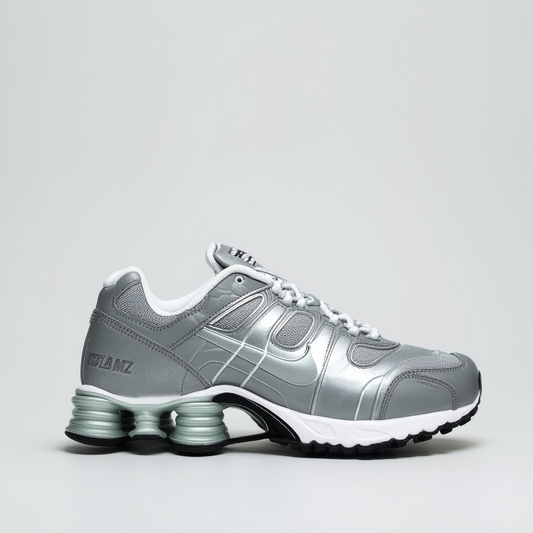 NIKE Shox NZ Lam Cyber-Strata Grey-Metallic Silver 378341-053