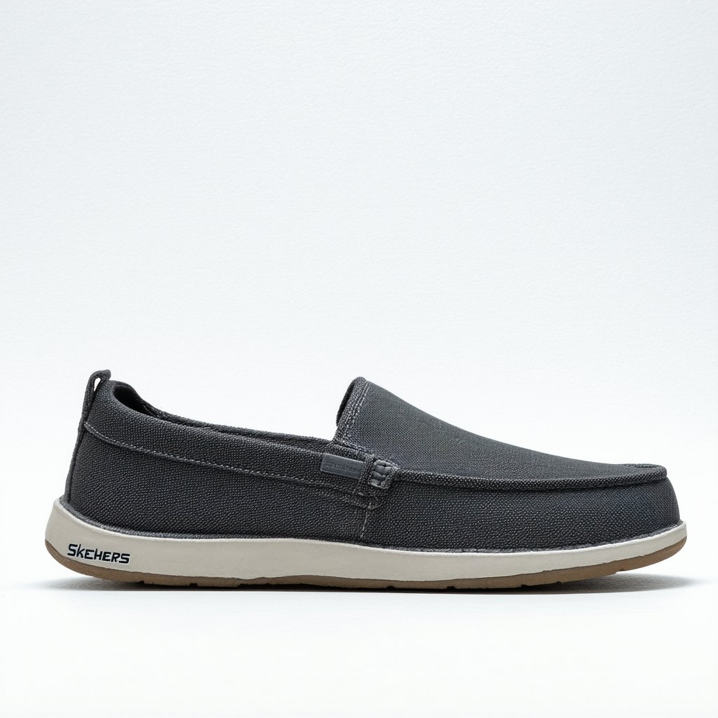 Skechers USA Men's Void Canvas Moc Toe Slip-On