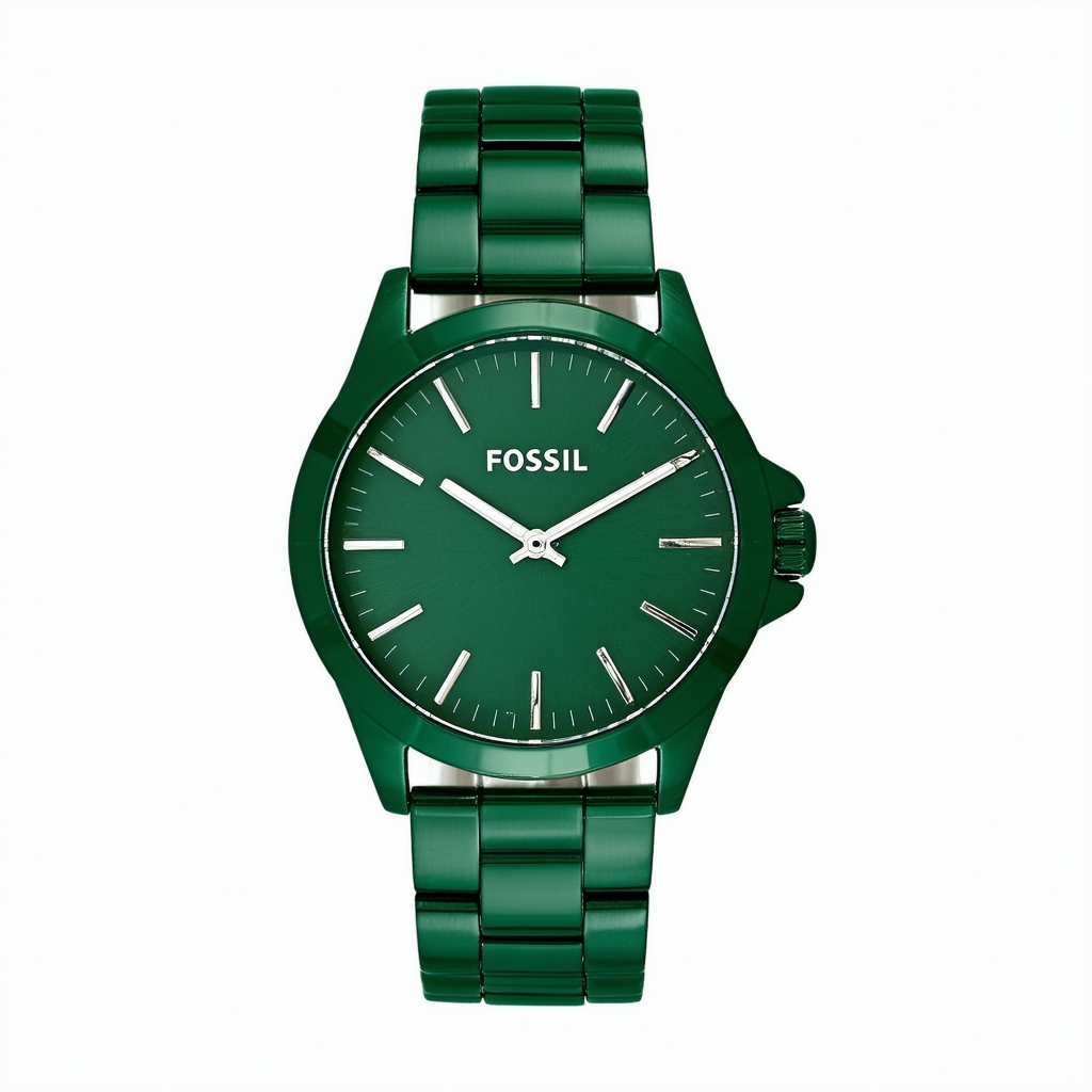 Fossil Women's AM4626 Cecile Analog Display Analog Quartz Green Watch