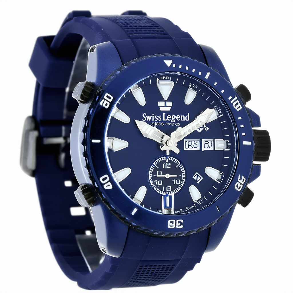 Swiss Legend Men's 21818S-C-AT Neptune Navy Blue Dial Navy Blue Silicone Watch