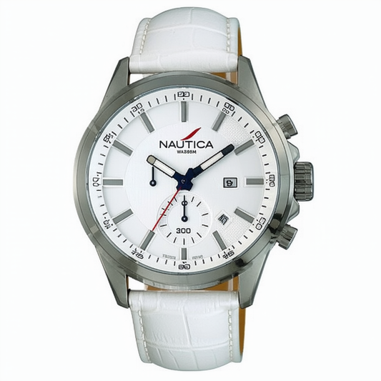 Nautica Watch - N22598M - White Leather
