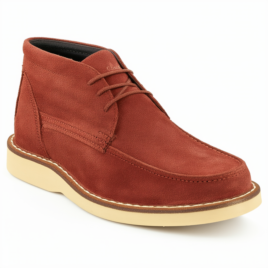 Clarks Men's Stinson Hi,Brick Red Suede,US 9 M