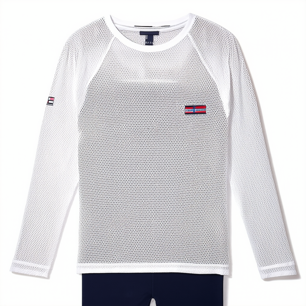 Tommy Hilfiger Women's Long Sleeve Envelope Back Mesh Tee