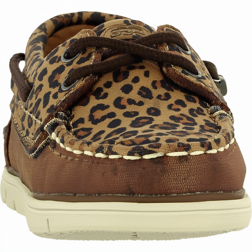 Sperry Kid's Laguna Boat Shoe, Brown/Leopard, 3 M US Little Kid