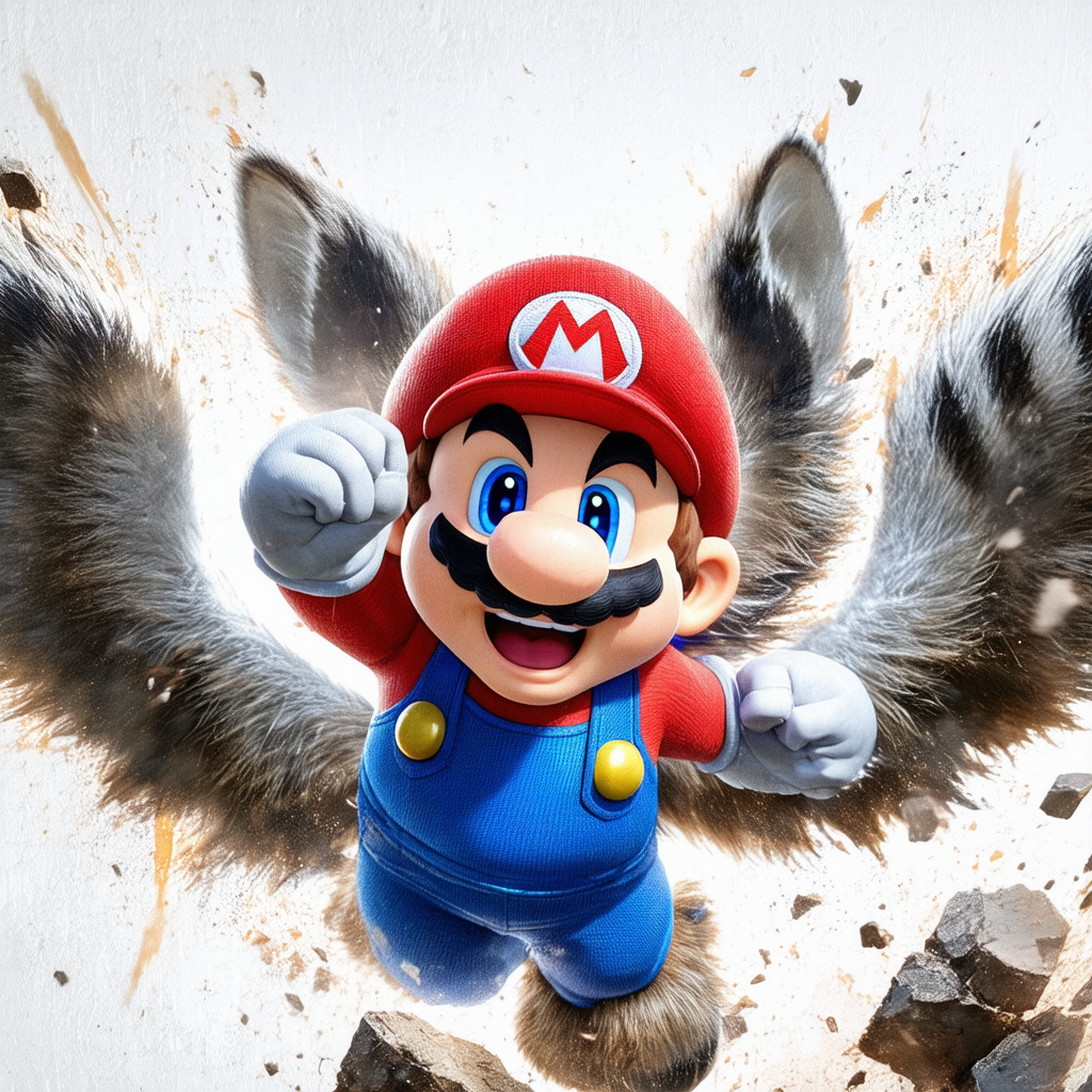 Boy's Nintendo Flying Raccoon Mario T-Shirt