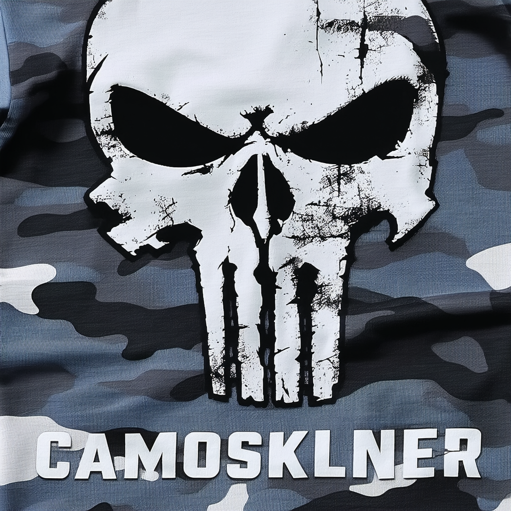Marvel Big & Tall Classic Punisher Camoskull Men's Tops Short Sleeve Tee Shirt