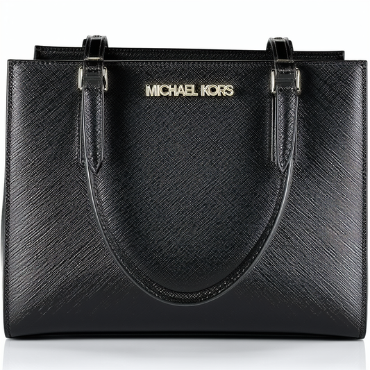 Michael Kors Jet Set SM Travel Jewel Tote Black Saffiano Leather