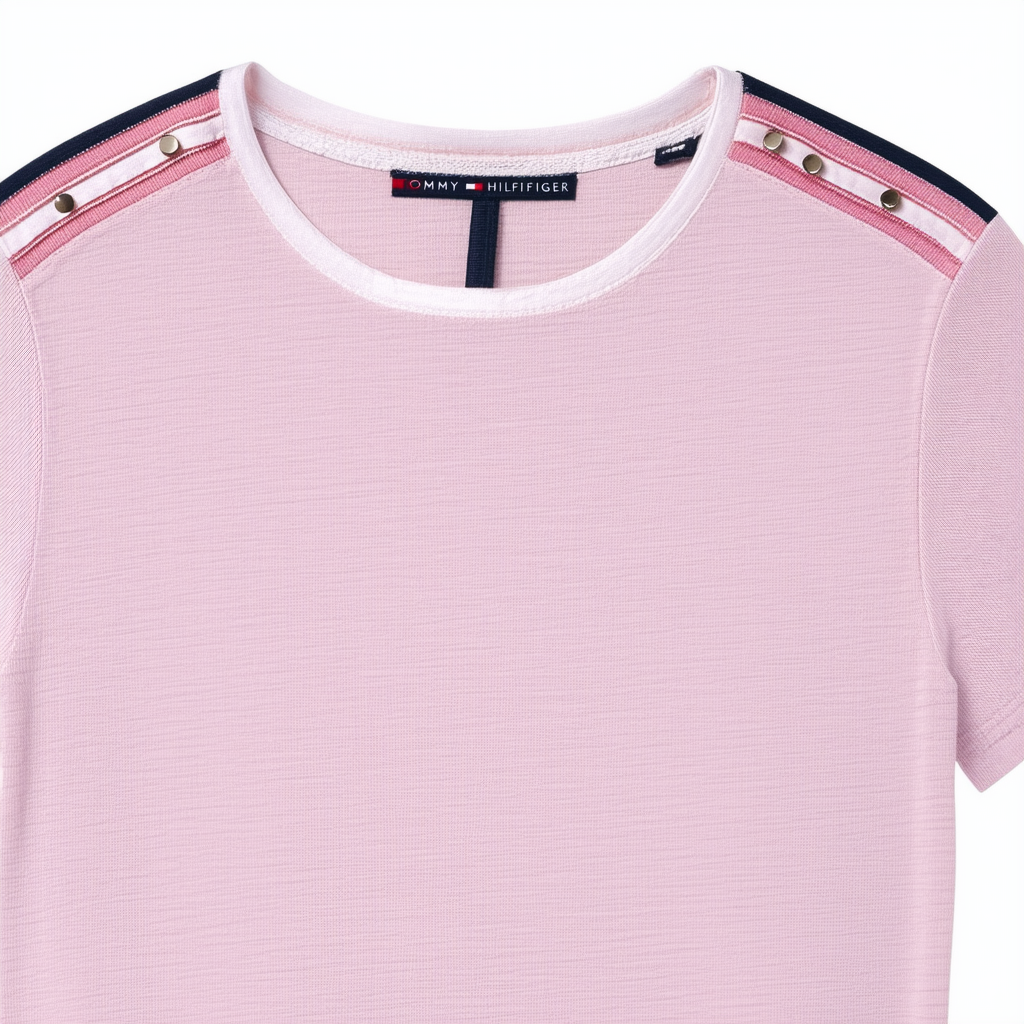 Tommy Hilfiger Women's Adaptive T Shirt with Magnetic Closure at Shoulders