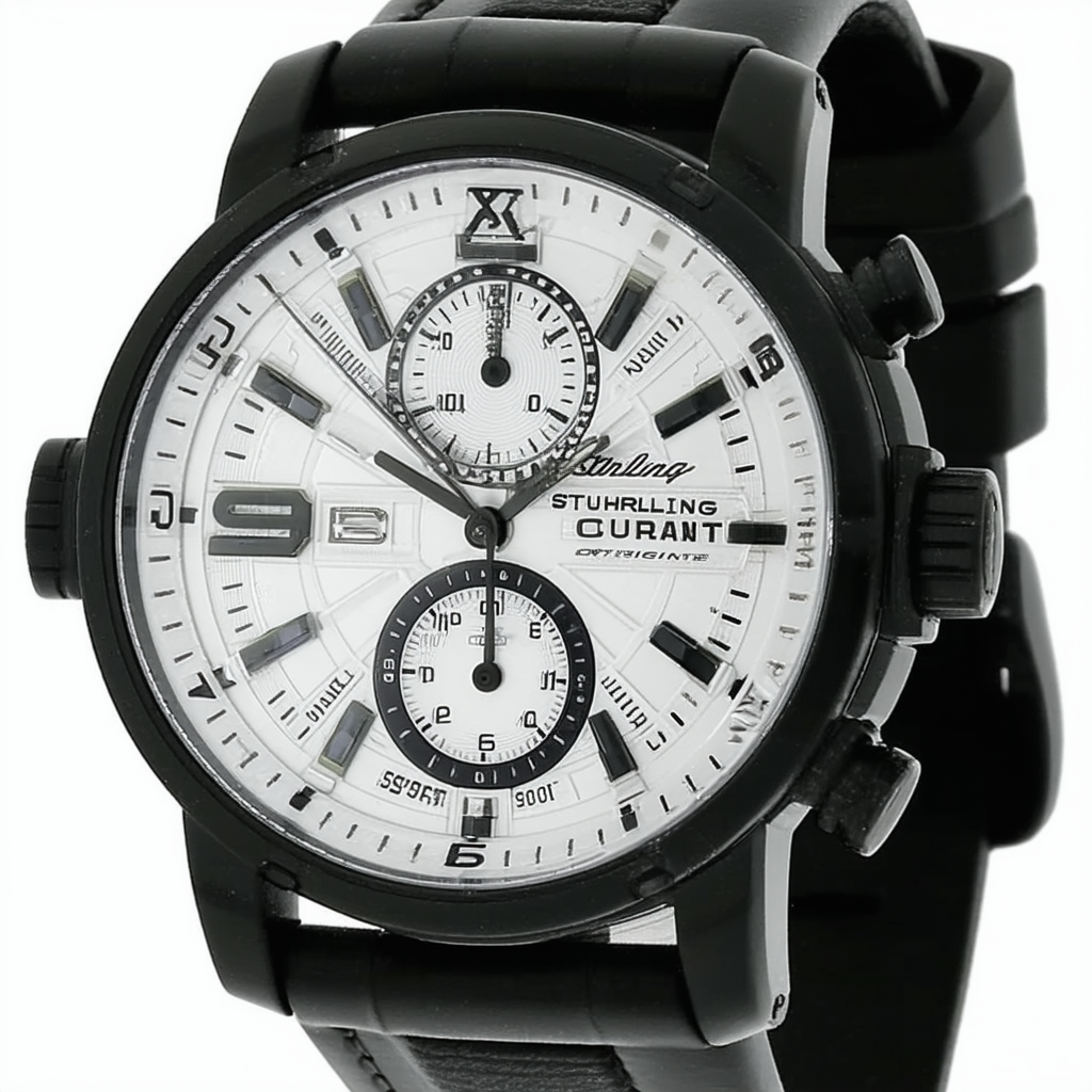 Stuhrling Original Men's 717.01 Octane Targa Courant Analog Display Swiss Quartz Black Watch