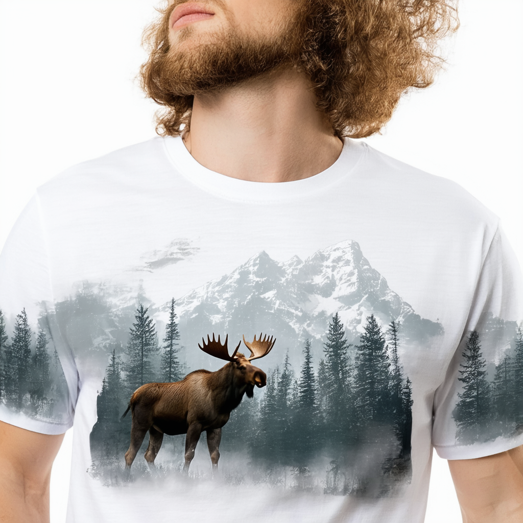 The Mountain Men's Moose Forest T-Shirt
